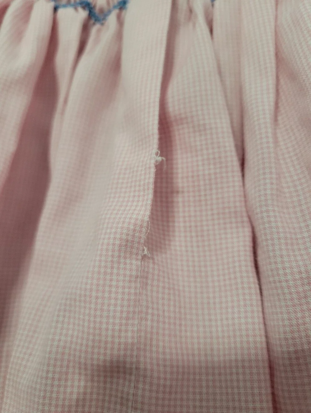 Toddler Girls Smocked Duck Pink Gingham Dress Estimated Size 2T